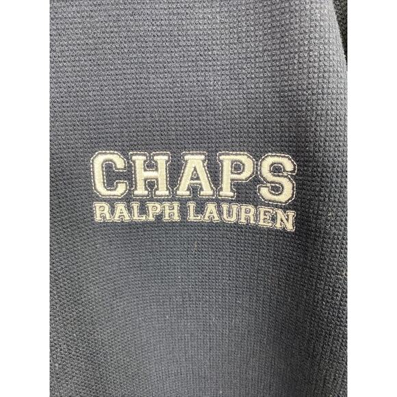 Chaps Ralph Lauren Men’s V-Neck Navy Blue Knit Sweater Size Large - Picture 3 of 7